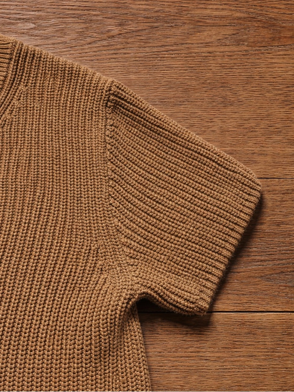 Haven Well Within Organic Cotton V-Neck Sweater in Camel Size Medium - Picture 5 of 6